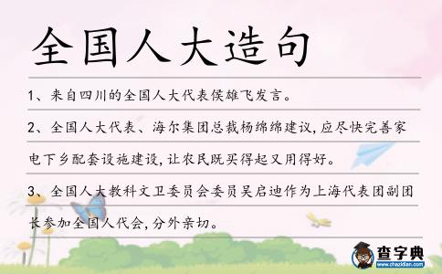 全國人大造句