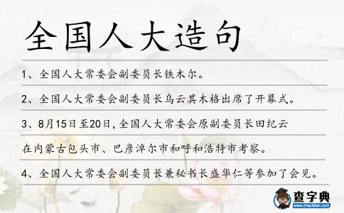 全國(guó)人大造句