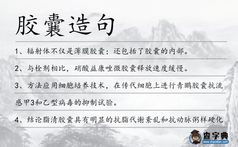膠囊造句