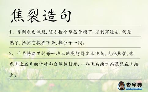 焦裂造句