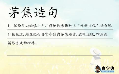茅焦造句