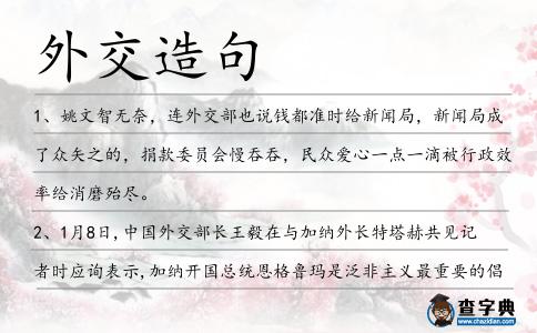 外交造句