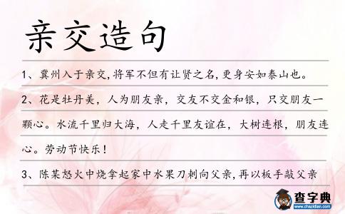親交造句