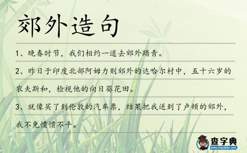 郊外造句