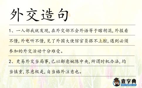 外交造句