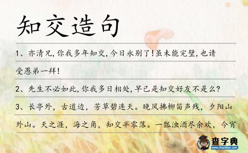 知交造句