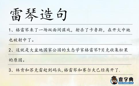 雷琴造句