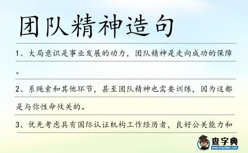 團隊精神造句