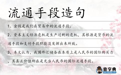 流通手段造句