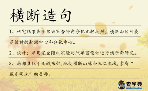 橫斷造句