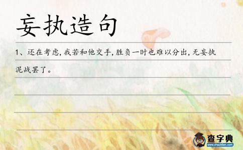 妄執造句