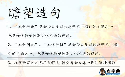 瞻望造句