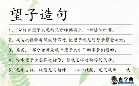 望子造句