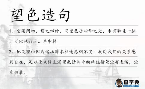 望色造句