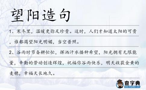 望陽造句
