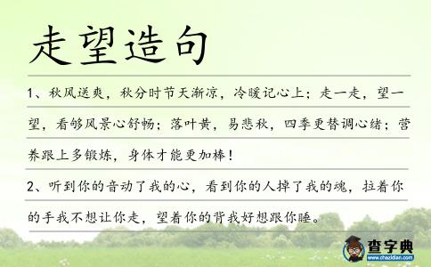 走望造句