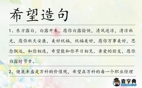希望造句