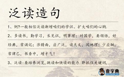 泛讀造句