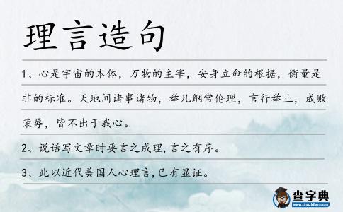 理言造句
