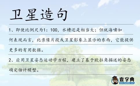 衛(wèi)星造句