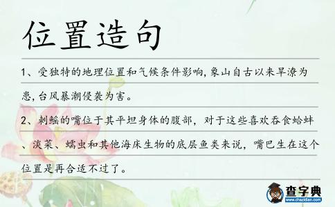 位置造句
