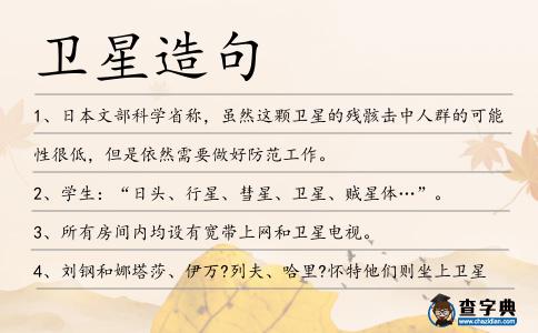 衛星造句
