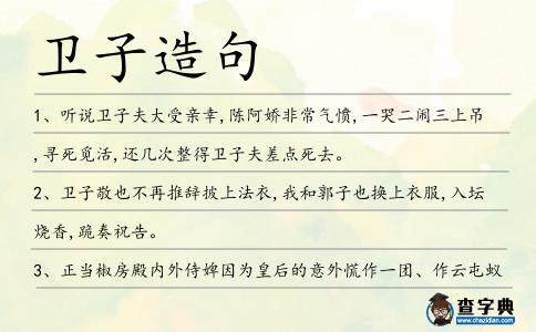 衛子造句