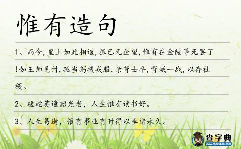惟有造句