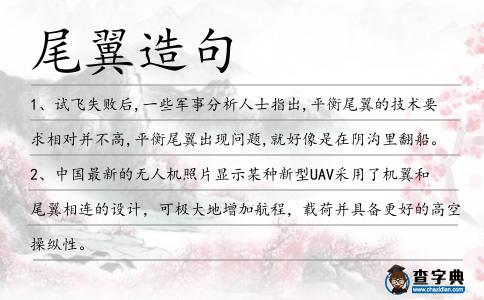 尾翼造句