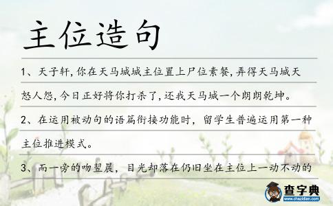 主位造句