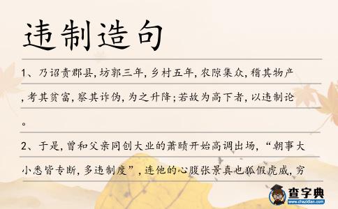 違制造句