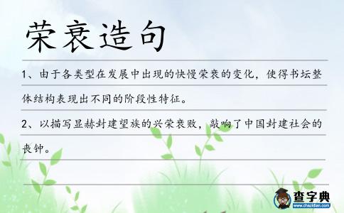 榮衰造句