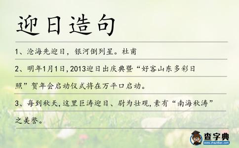 迎日造句
