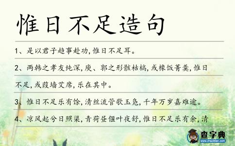 惟日不足造句
