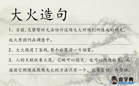 大火造句