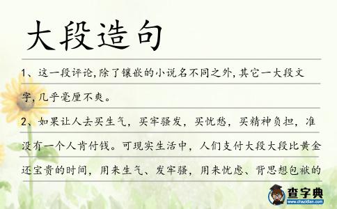 大段造句