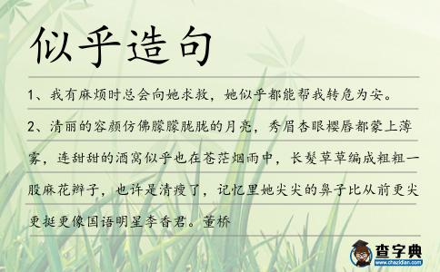 似乎造句