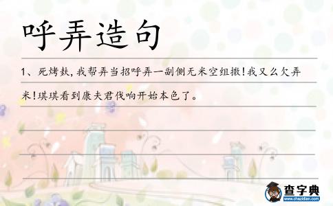 呼弄造句