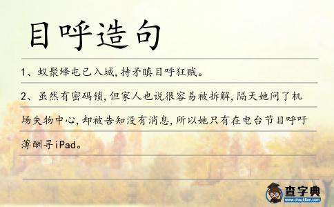 目呼造句