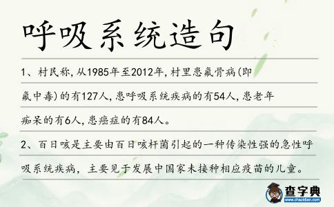 呼吸系統(tǒng)造句