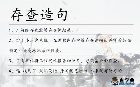 存查造句