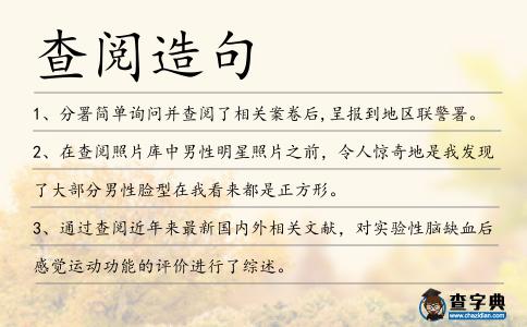 查閱造句