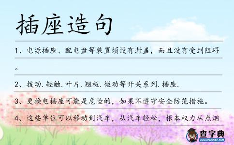 插座造句
