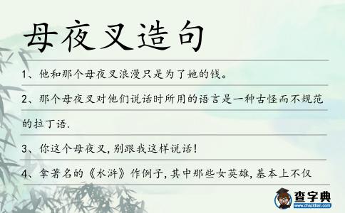 母夜叉造句