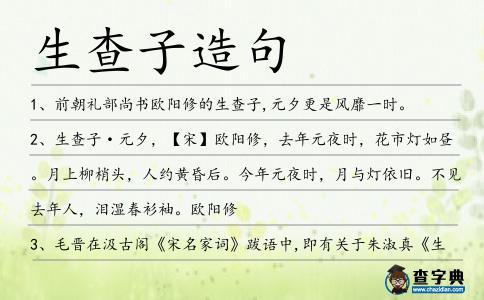 生查子造句