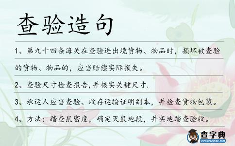 查驗造句