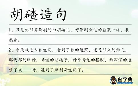 胡碴造句