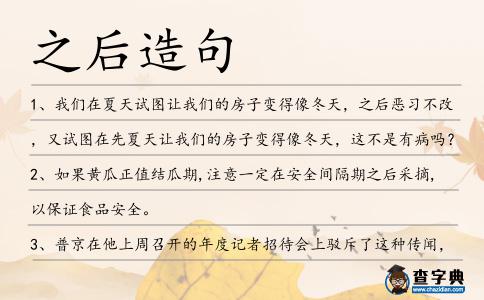 之后造句
