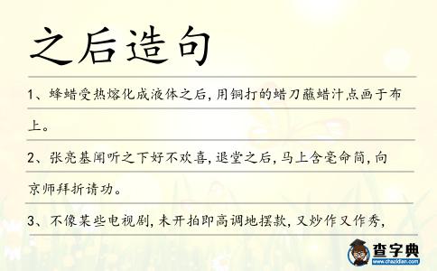 之后造句