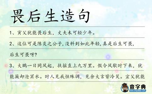畏后生造句